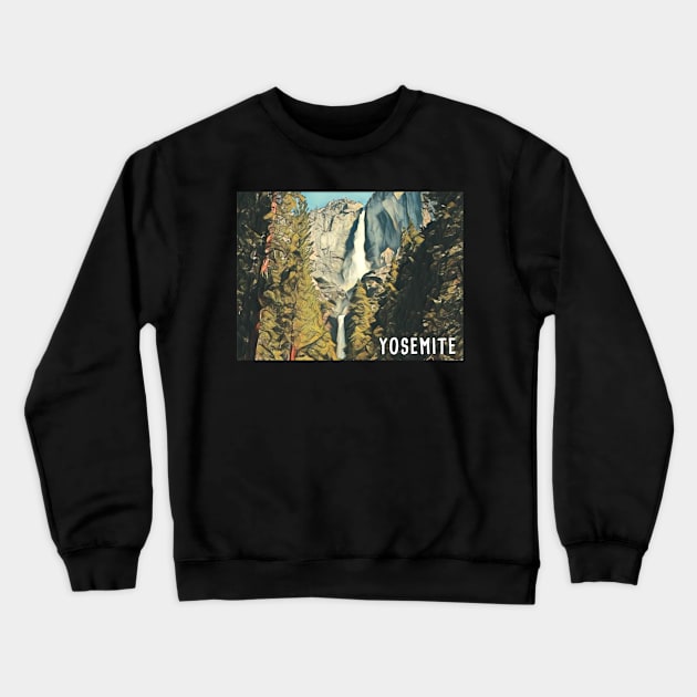 Yosemite Falls Watercolor Crewneck Sweatshirt by Reformation Design